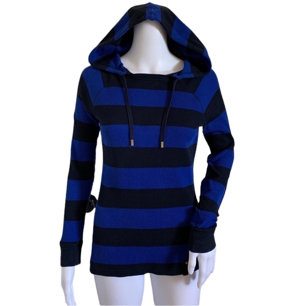 L-RL Lauren Active Ralf Lauren Petite Hooded Shirt